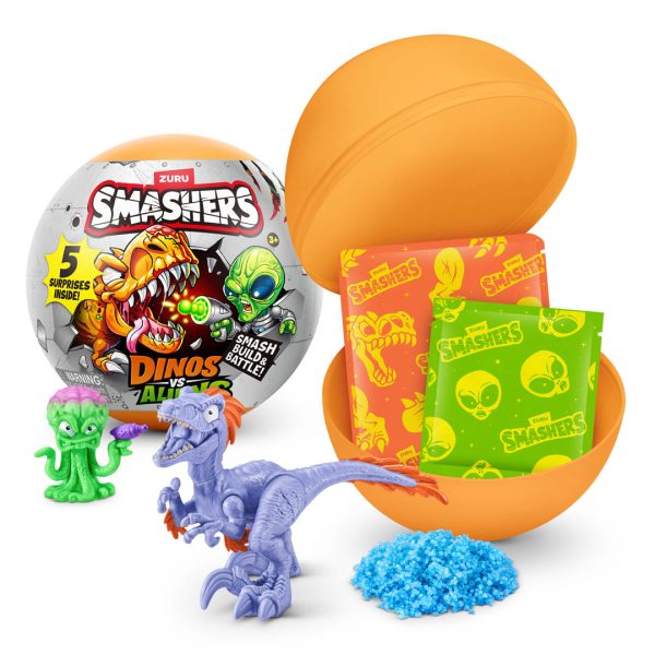 Alternative view of SMASHERS CAPSULA DINO vs ALIENS