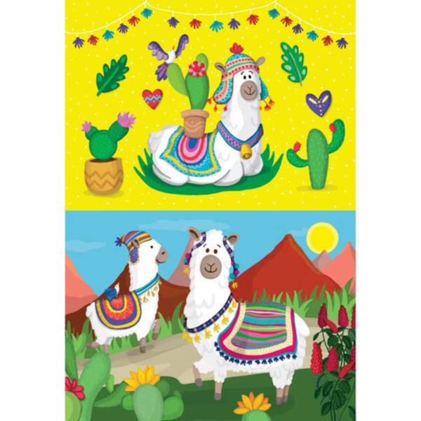 Alternative view of PUZZLE LLAMAS 2 x 48 PIEZAS