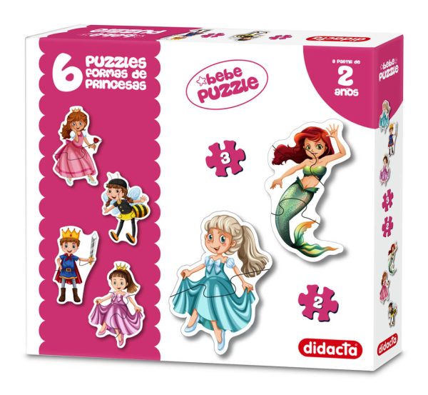 BEBE PUZZLES FORMAS PRINCESAS x 6