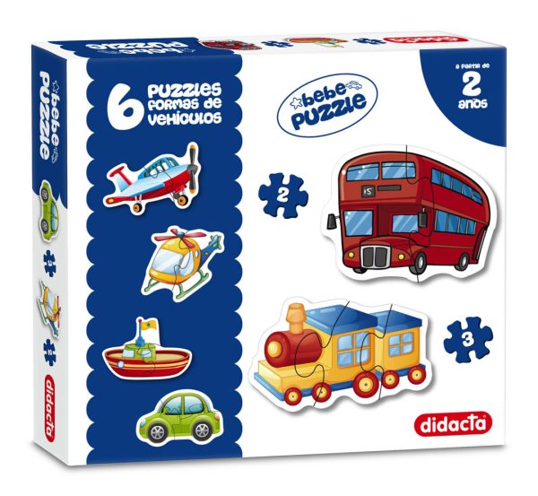 BEBE PUZZLES FORMAS VEHICULOS x 6