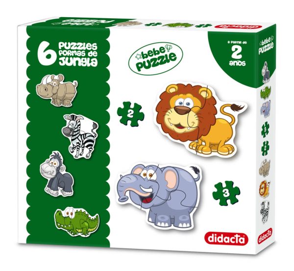 BEBE PUZZLES FORMAS JUNGLA x 6