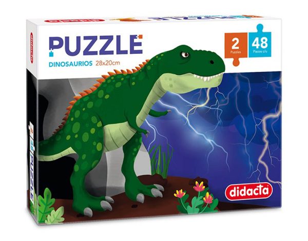 PUZZLE DINOSAURIOS 2 x 48 PIEZAS