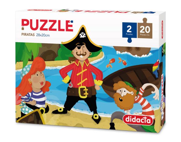 PUZZLE PIRATA 2 x 20 PIEZAS
