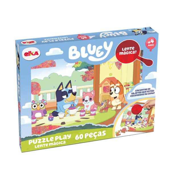 PUZZLE 60 PIEZAS CON LENTE MAGICO BLUEY