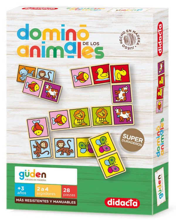 DOMINO ANIMALES EN MADERA