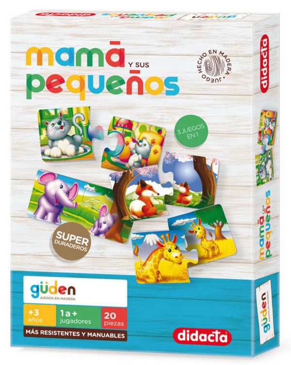 MAMÀ Y SUS PEQUEÑOS EN MADERA