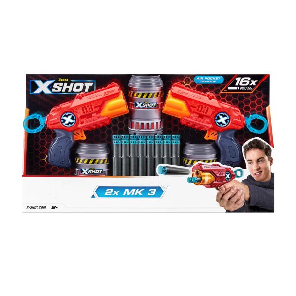 X-SHOT EXCEL MK3 x2 c/ 16 DARDOS & 3 LATAS