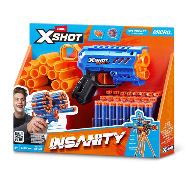 X SHOT INSANITY MICRO C/ 24 DARDOS