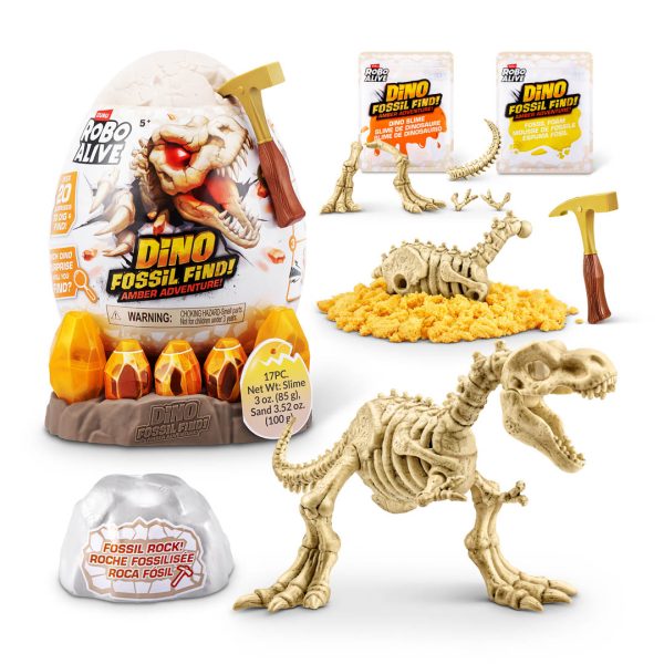 ROBO ALIVE HUEVO DINO FOSIL AMBER ADVENTURA