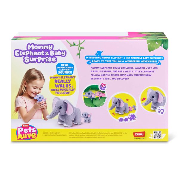 PETS ALIVE - ELEFANTE MAMÁ Y BEBÉS CON SORPRESAS - Imagen 4